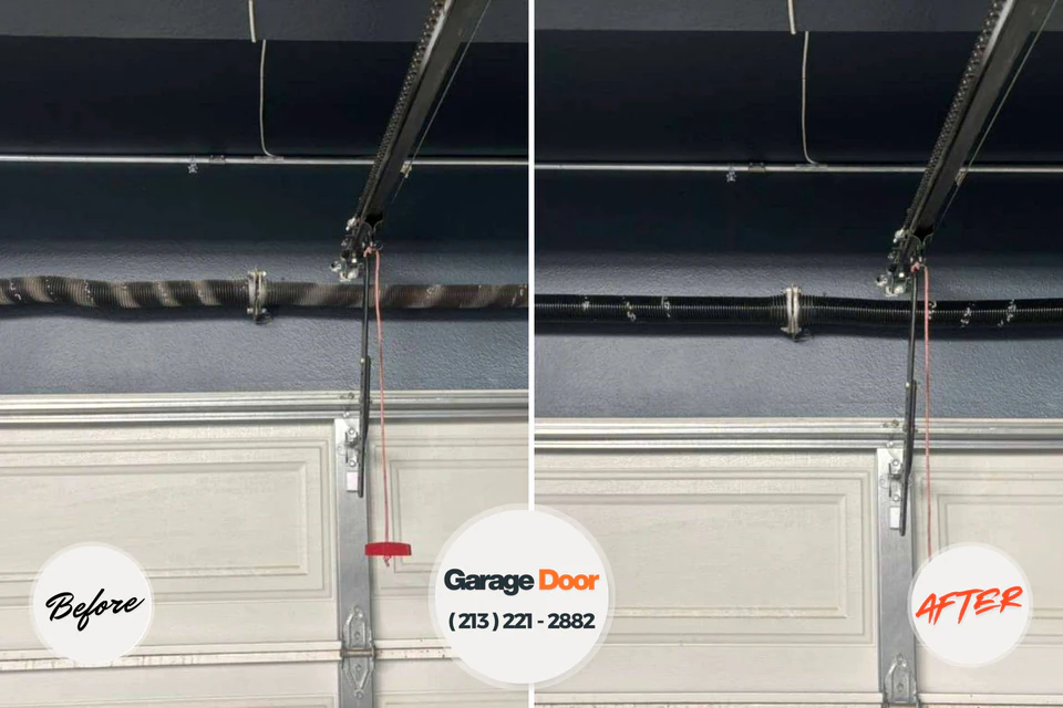 Before and after: garage door company New London, MN
